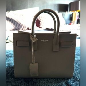 Saint Laurent gray sac du jour nano bag